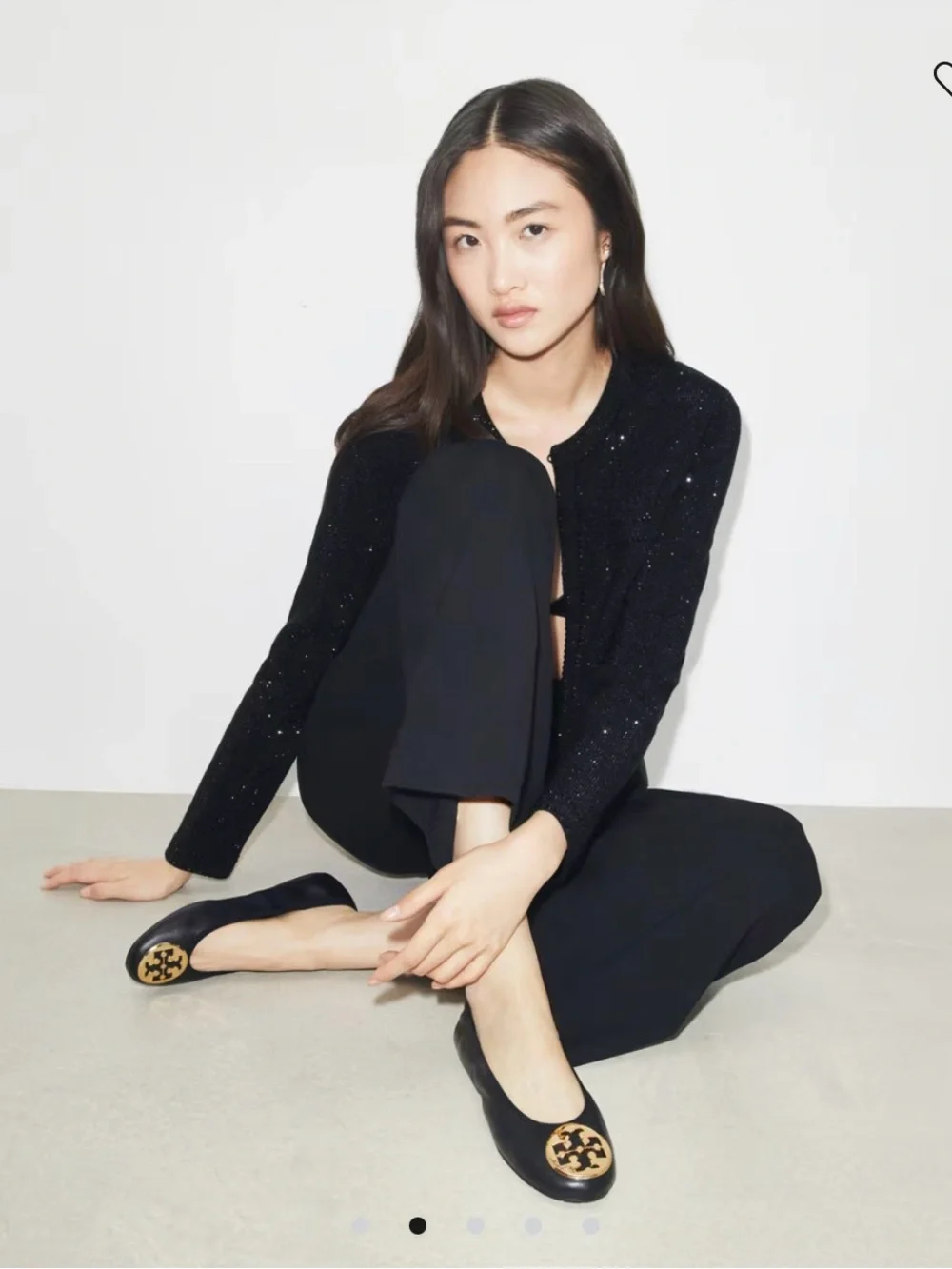 Tory Burch Black REVA TRAVEL BALLET